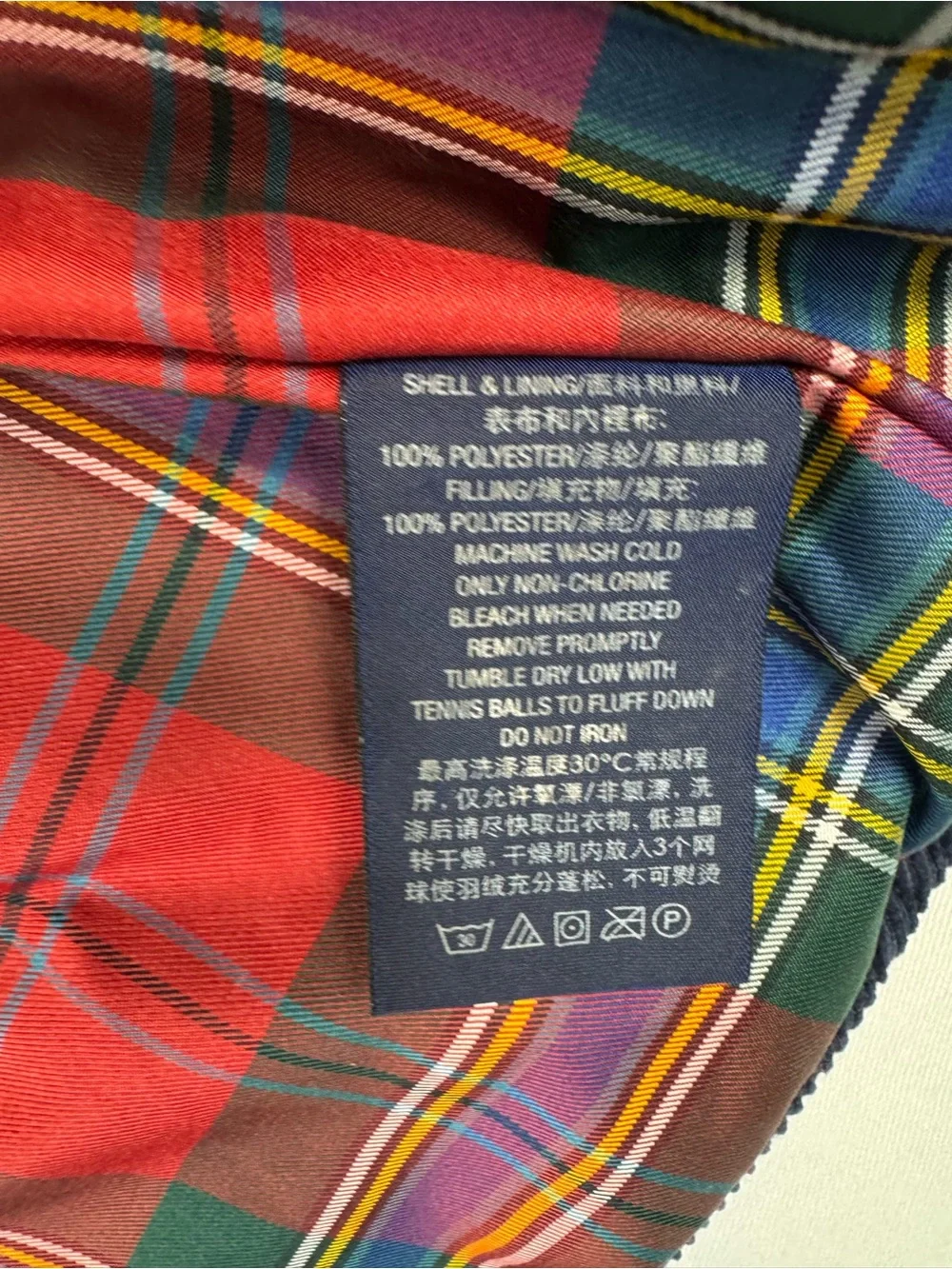 Ralph Lauren Red Plaid Quilted Coat gingham holiday tartan down fill plaid